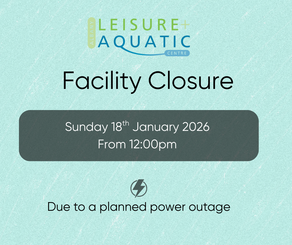 ALAC Facility Closure - Sunday 18th January from 12pm
