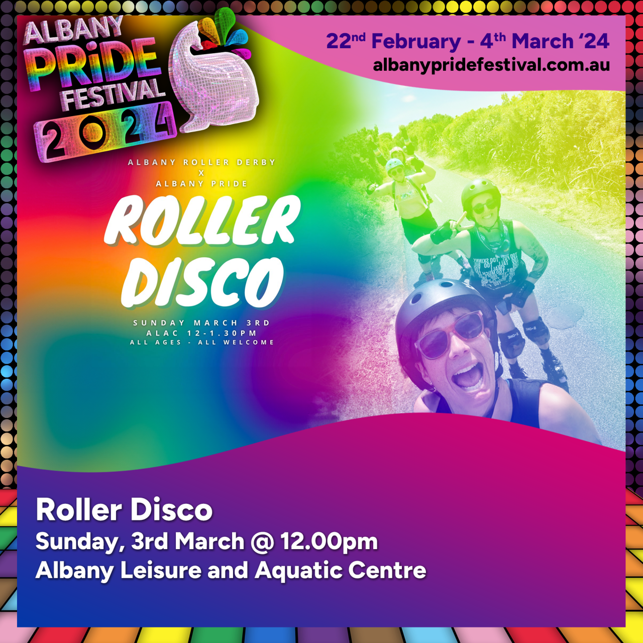 Albany Roller Derby x Albany Pride Roller Disco